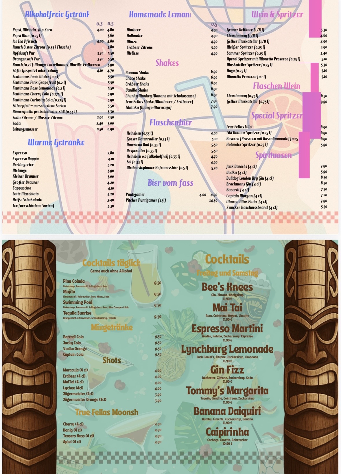 Getränkekarte